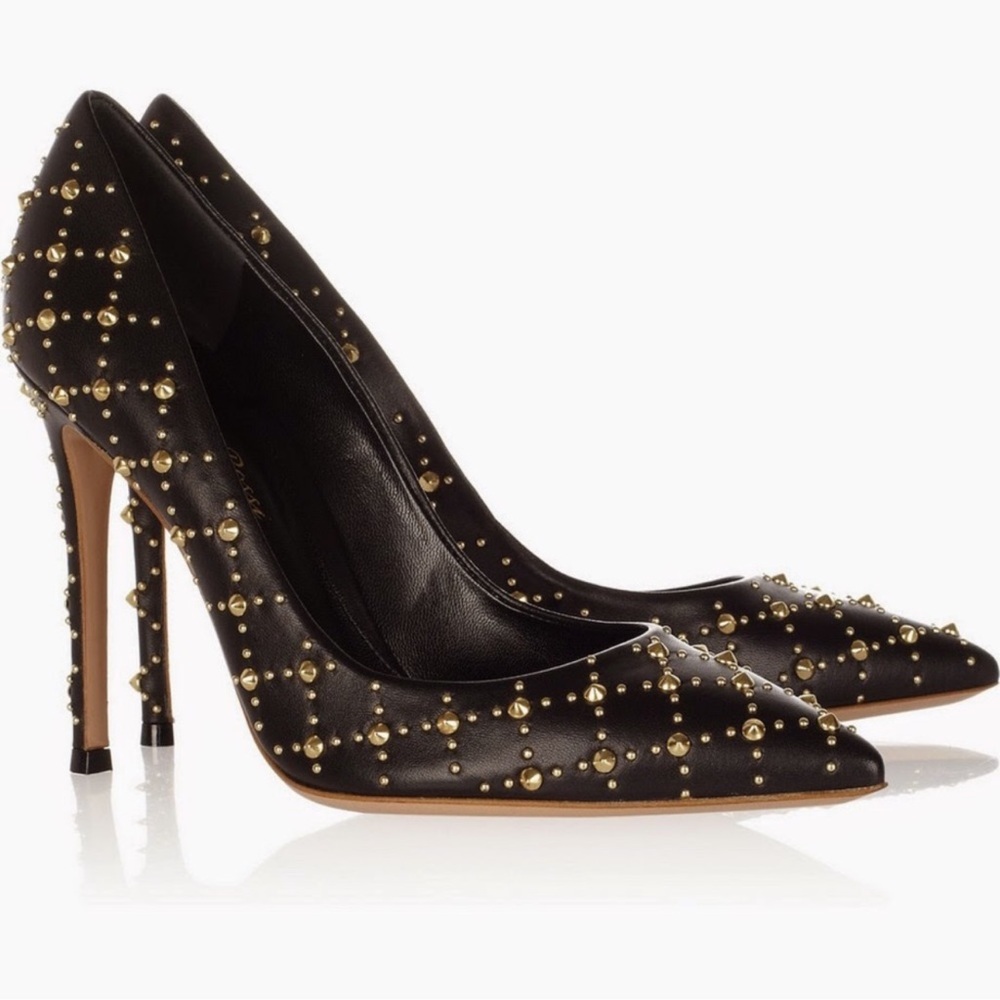GIANVITO ROSSI
Leather Studded Accents Pumps
Size: 11 | IT 41